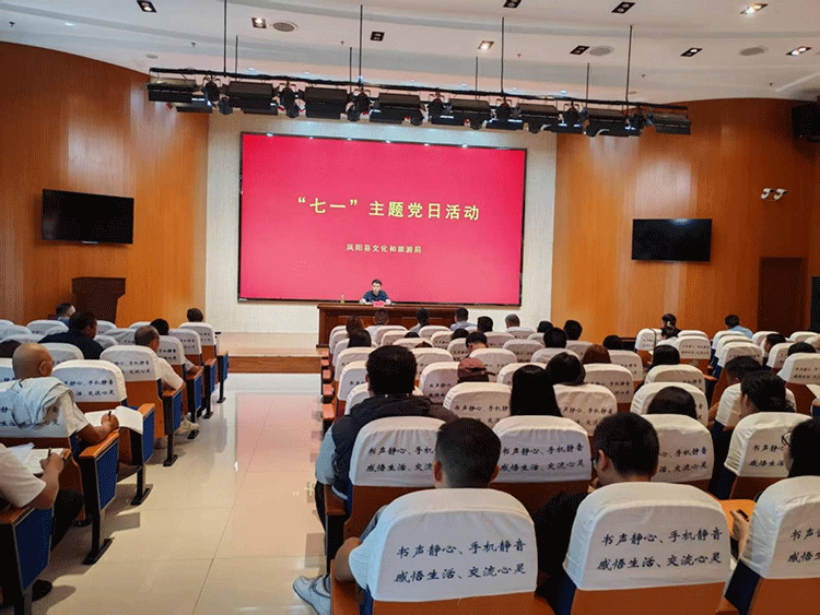 凤阳大明旅游集团党支部全体党员参加县文旅局“七一”主题党日暨书记讲党课活动